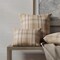 Natural Brown Stain Resistant Performance Pet Friendly Plaid Woven Pattern Upholstery Fabric by The Yard - SKU: Harley Latte